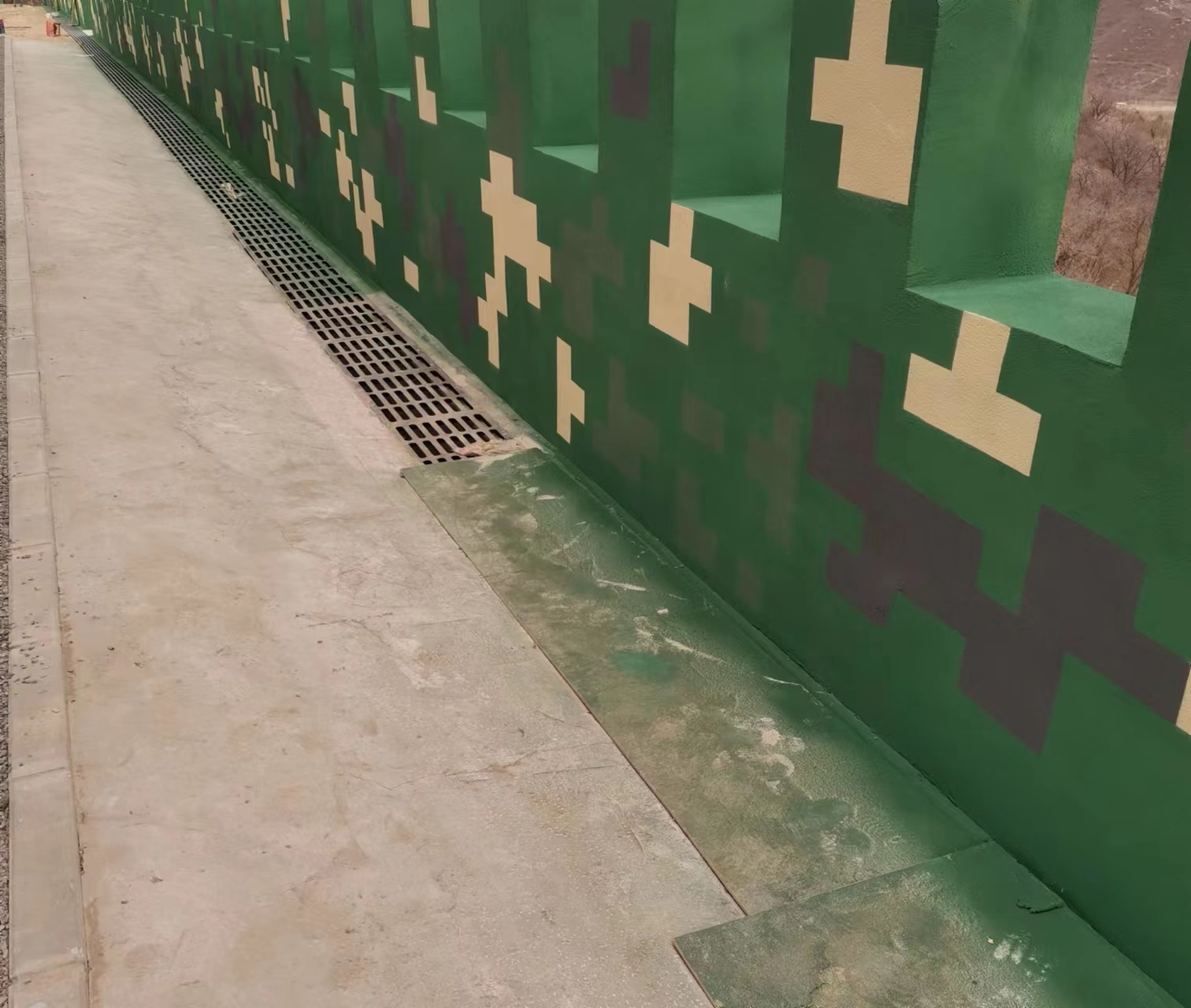 北辰围墙迷彩喷涂,数迷彩漆